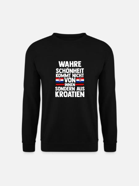 Kroate Kroatisch Kroatien - Unisex Pullover - Schwarz