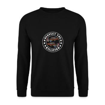 Killifish Quarium Fish - Unisex Sweatshirt - black - Front - Alina (178cm) & Michal (187cm)