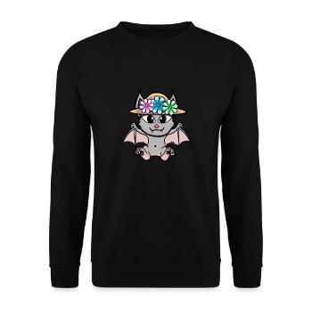 Halloween Bat Bats Kids Child - Unisex Sweatshirt - black - Front - Alina (178cm) & Michal (187cm)