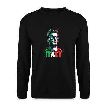 Italie Flag Homme Lunettes de soleil Italie & Italia - Sweat-shirt Unisexe - noir - Devant - Alina (178cm) & Michal (187cm)