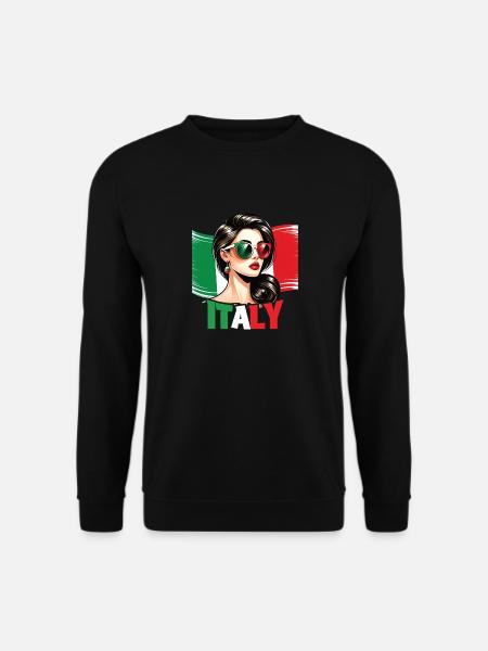Italien Flagge Frau Sonnenbrille Italy Italia - Unisex Pullover - Schwarz