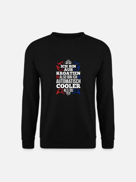 Kroate Kroatisch Kroatien - Unisex Pullover - Schwarz
