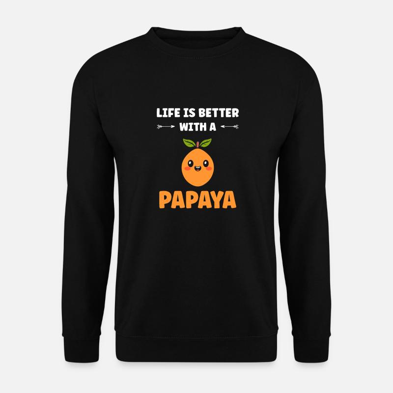 Papaya - Unisex Pullover - Schwarz