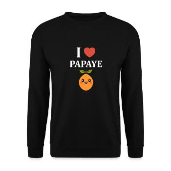Papaye - Sweat-shirt Unisexe - noir - Devant - Alina (178cm) & Michal (187cm)