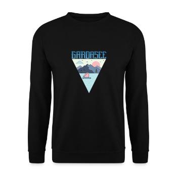 Lake garda - Unisex Sweatshirt - black - Front - Alina (178cm) & Michal (187cm)