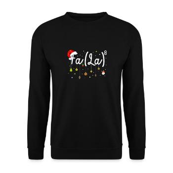 FA(LA)8 Noël drôle Père Noël Fa(La) Professeur de mathématiques - Sweat-shirt Unisexe - noir - Devant - Alina (178cm) & Michal (187cm)