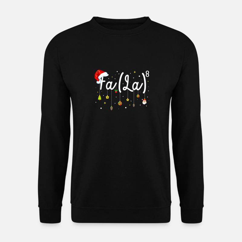 FA(LA)8 Funny Christmas Santa Fa(La) Math Teacher - Unisex Pullover - Schwarz