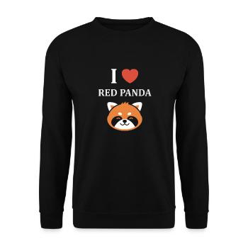 Panda roux - Sweat-shirt Unisexe - noir - Devant - Alina (178cm) & Michal (187cm)