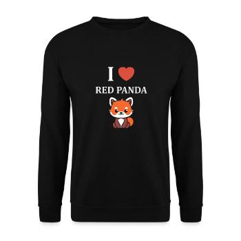 Panda roux - Sweat-shirt Unisexe - noir - Devant - Alina (178cm) & Michal (187cm)