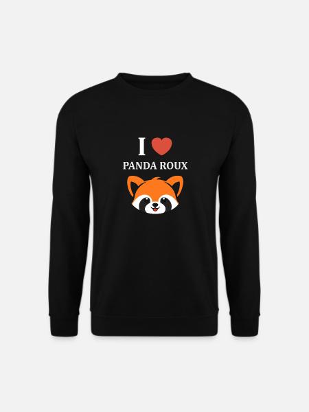 Panda roux - Sweat-shirt Unisexe - noir