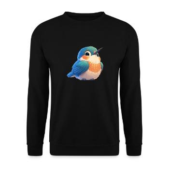 Hummingbird Kolibris Kolibri - Unisex Pullover - Schwarz - Vorne - Alina (178cm) & Michal (187cm)