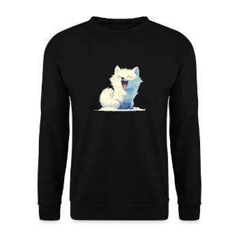 Arctic Fox Polarfüchse Polarfuchs - Unisex Sweatshirt - black - Front - Alina (178cm) & Michal (187cm)