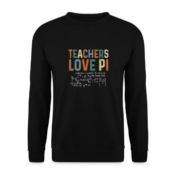Funny Pi Day Math Teacher Shirts 3.14 Pi Symbol - Unisex Pullover - Schwarz - Vorne - Alina (178cm) & Michal (187cm)