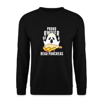 Proud Owner of a Dead and Useless Pancreas - Unisex Sweatshirt - black - Front - Alina (178cm) & Michal (187cm)