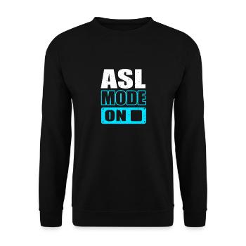 Langue des signes ASL sourd - Sweat-shirt Unisexe - noir - Devant - Alina (178cm) & Michal (187cm)