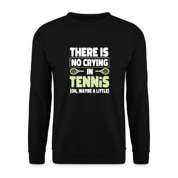 Funny Tennis Player Racket There - Unisex Sweatshirt - black - Front - Alina (178cm) & Michal (187cm)