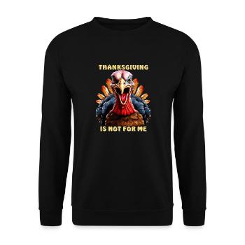 TURKEY THANKSGIVING N’EST PAS POUR MOI - Sweat-shirt Unisexe - noir - Devant - Alina (178cm) & Michal (187cm)