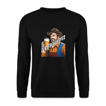 MAN BEER THIRST QUENCHER - Unisex Sweatshirt - black - Front - Alina (178cm) & Michal (187cm)