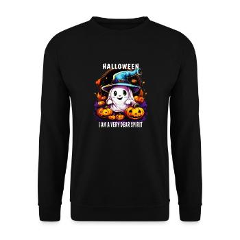HALLOWEEN I AM A VERY DEAR SPIRIT - Unisex Sweatshirt - black - Front - Alina (178cm) & Michal (187cm)