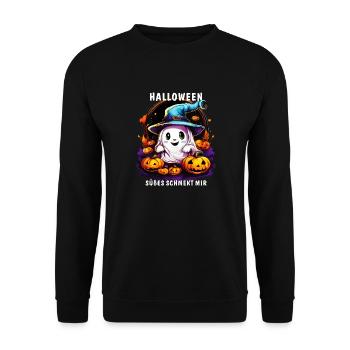 HALLOWEEN SWEETS TASTE GOOD TO ME CHILDREN - Unisex Sweatshirt - black - Front - Alina (178cm) & Michal (187cm)