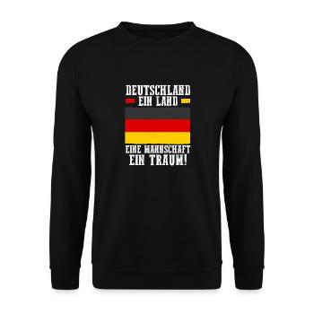 German German Germany - Unisex Sweatshirt - black - Front - Alina (178cm) & Michal (187cm)