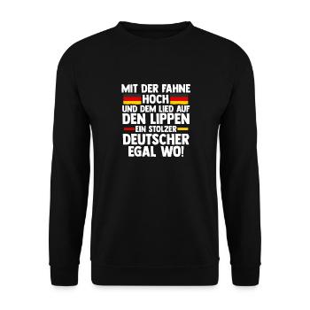 German German Germany - Unisex Sweatshirt - black - Front - Alina (178cm) & Michal (187cm)