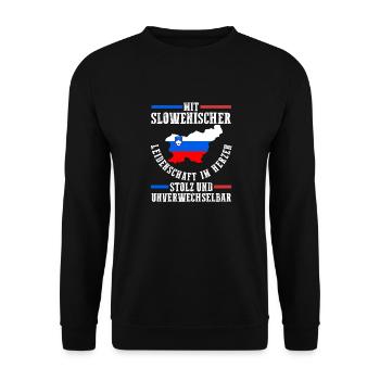 Slovènes Slovénie - Sweat-shirt Unisexe - noir - Devant - Alina (178cm) & Michal (187cm)