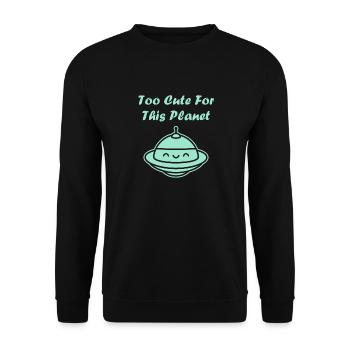 flying saucer - Unisex Sweatshirt - black - Front - Alina (178cm) & Michal (187cm)