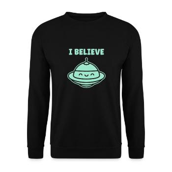 flying saucer - Unisex Sweatshirt - black - Front - Alina (178cm) & Michal (187cm)