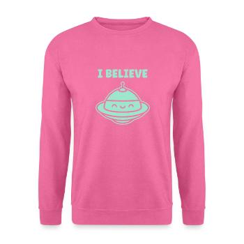 fliegende Untertasse - Unisex Pullover - Pink - Vorne
