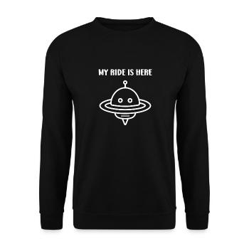 flying saucer - Unisex Sweatshirt - black - Front - Alina (178cm) & Michal (187cm)