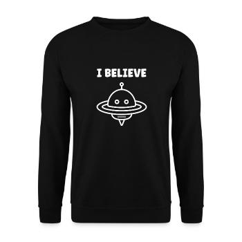 flying saucer - Unisex Sweatshirt - black - Front - Alina (178cm) & Michal (187cm)