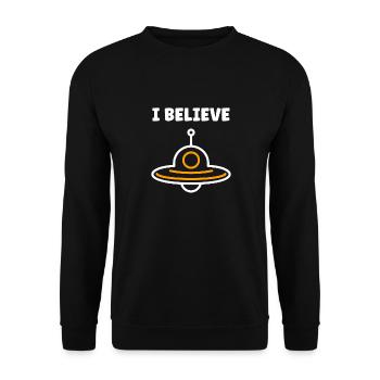 flying saucer - Unisex Sweatshirt - black - Front - Alina (178cm) & Michal (187cm)