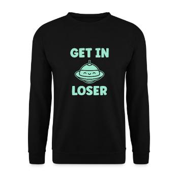 flying saucer - Unisex Sweatshirt - black - Front - Alina (178cm) & Michal (187cm)
