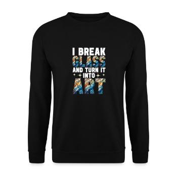 Vitrail artiste Vitrail Art - Sweat-shirt Unisexe - noir - Devant - Alina (178cm) & Michal (187cm)