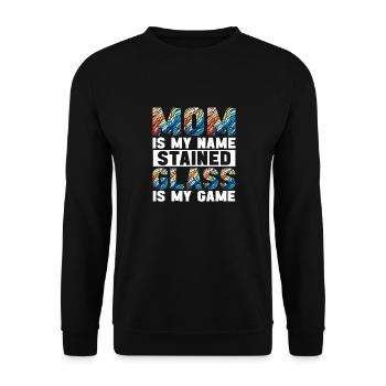Vitrail artiste Vitrail Art - Sweat-shirt Unisexe - noir - Devant - Alina (178cm) & Michal (187cm)