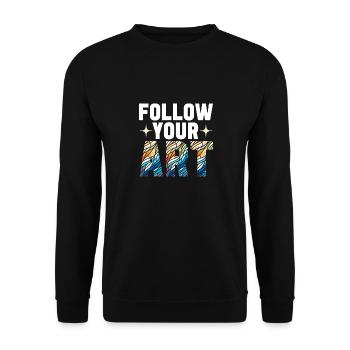 Vitrail artiste Vitrail Art - Sweat-shirt Unisexe - noir - Devant - Alina (178cm) & Michal (187cm)