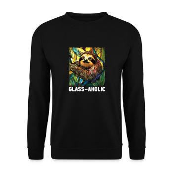 Vitrail artiste Vitrail Art - Sweat-shirt Unisexe - noir - Devant - Alina (178cm) & Michal (187cm)