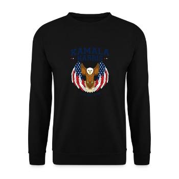 Kamala 2024 - Kamala Harris 2024 pour la présidence - Sweat-shirt Unisexe - noir - Devant - Alina (178cm) & Michal (187cm)