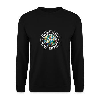 Stained Glass Artist Stained Glass Art - Unisex Sweatshirt - black - Front - Alina (178cm) & Michal (187cm)