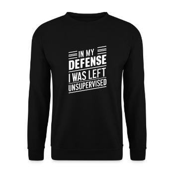 Drôle, sarcasme, humour sarcastique, ironie - Sweat-shirt Unisexe - noir - Devant - Alina (178cm) & Michal (187cm)
