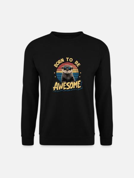 Otter Sea Otter - Unisex Sweatshirt - black