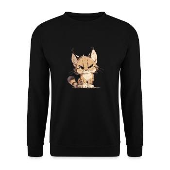 Lynx Luchse Luchs - Sweat-shirt Unisexe - noir - Devant - Alina (178cm) & Michal (187cm)