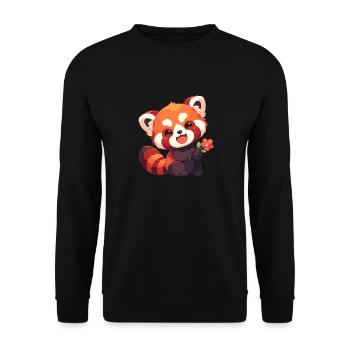 Red Panda Little Pandas Little Red Panda - Unisex Sweatshirt - black - Front - Alina (178cm) & Michal (187cm)