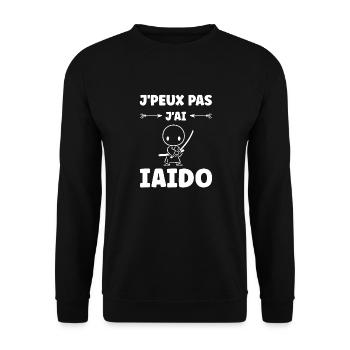 iaido - Sweat-shirt Unisexe - noir - Devant - Alina (178cm) & Michal (187cm)