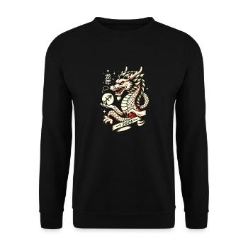 Sagittarius Zodiac Year of Dragon Zodiac - Unisex Sweatshirt - black - Front - Alina (178cm) & Michal (187cm)