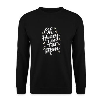 Honigbiene Imker Bienen Biene - Unisex Pullover - Schwarz - Vorne - Alina (178cm) & Michal (187cm)