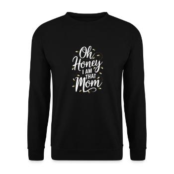 Honigbiene Imker Bienen Biene - Unisex Pullover - Schwarz - Vorne - Alina (178cm) & Michal (187cm)