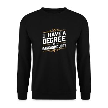 Drôle, sarcasme, humour sarcastique, ironie - Sweat-shirt Unisexe - noir - Devant - Alina (178cm) & Michal (187cm)