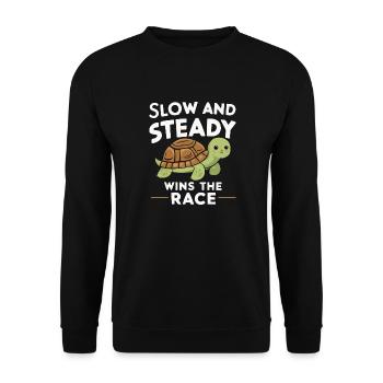 Turtle Sea Turtle Turtle Animal - Unisex Sweatshirt - black - Front - Alina (178cm) & Michal (187cm)